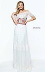 2-Piece Embroidered Sherri Hill 51022 Off-Shoulder Lace Bride Dresses