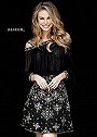 Off-The-Shoulder Chiffon Long Sleeves 2017 Two Piece Sherri Hill 51357 Beaded Pattern Homecoming Dresses Black [Black Sherri Hill 51357] - $380.00