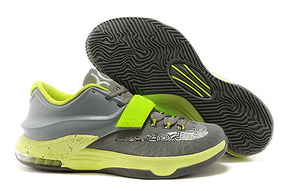 Nike Men Volt and Grey Colorway Shoes Kevin Durant 7 Discount Sale