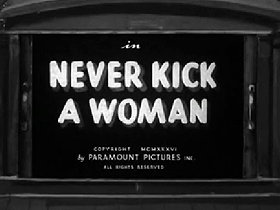 Never Kick a Woman