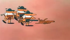 Three Fools as Hunters