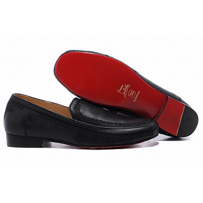 Christian Louboutin Croc Maroc Mens Flat Shoes Black Out Of Stock