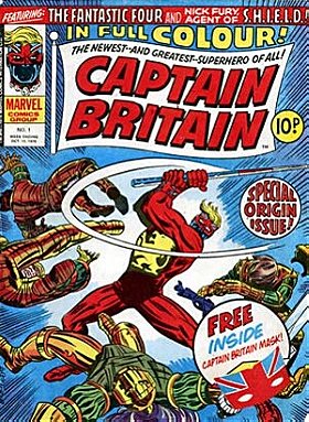 Captain Britain #1 UK Magazine/Comic 1976 No Mask