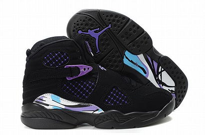 Air Jordan 8 Retro Black/Purple Kids's
