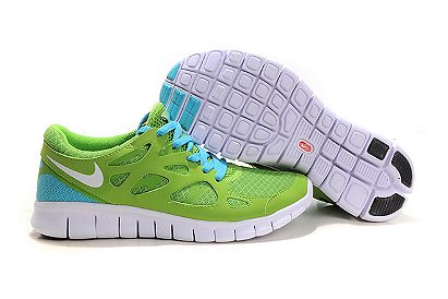 Nike Free Run 2 Green Blue Glow Mens Shoes