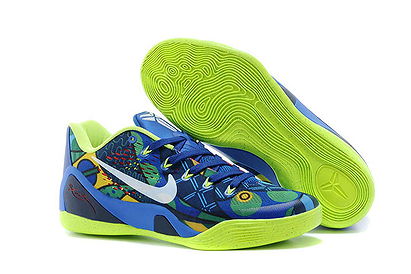 Brazil World Cup - Womens Kobe Bryant IX Low White/Venom Green/Game Royal EM Sports Footwear