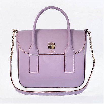 Kate Spade New Bond Street Florence Leather Satchel Bag Purple 