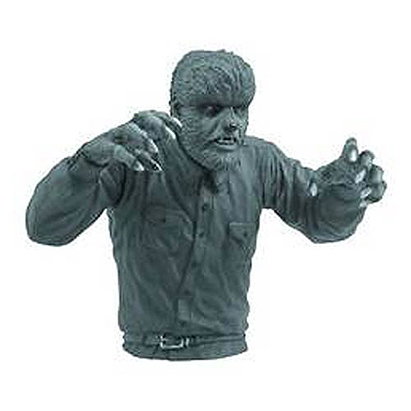 Universal Monsters Black and White The Wolf Man Bust Bank