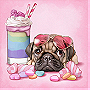 Pug & Smoothie by Maryline Cazenave