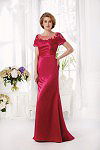 Sexy And Seductive Red Cap Sleeve Lace Mother of the Bride Dresses IDODM0096