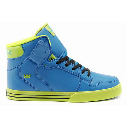 Supra Vaider High Tops Blue Yellow Men Shoes