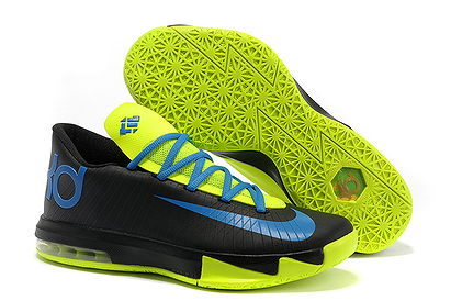 Nike Zoom KD VI iD Men Basketball Shoes Black ForestGreen Photo Blue