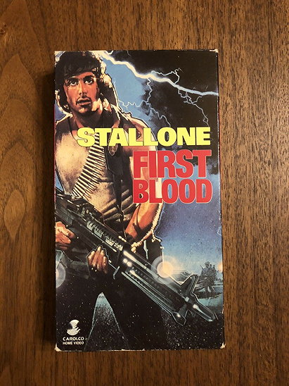 RARE OOP RAMBO FIRST BLOOD VHS VIDEO TAPE SYLVESTER STALLONE CAROLCO LIVE ACTION