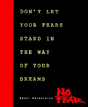 Don't Let Your Fears Stand in the Way of Your Dreams