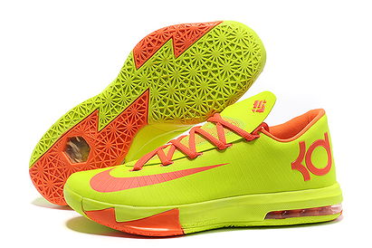 Kevin Durant Nike Zoom KD 6 Neon Green Team Orange Colorways Basketball