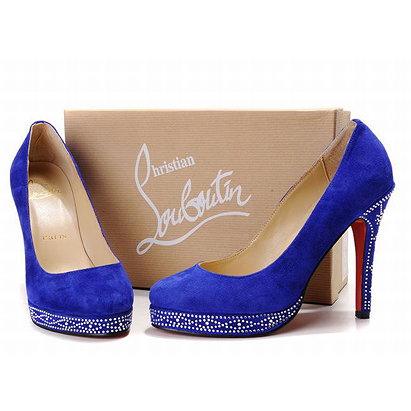 Christian Louboutin Eugenie 140mm Suede Pumps Blue