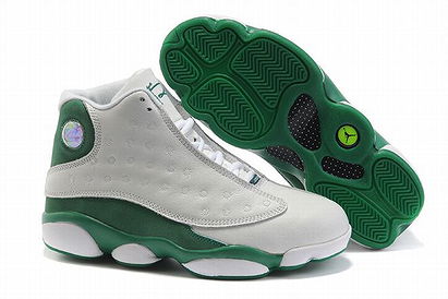 Michael Shoes: Retro White/Green Jordan 13 Shoes For Women