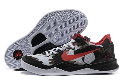 Nike Zoom Kobe VIII(8) White/Black/Red Mens