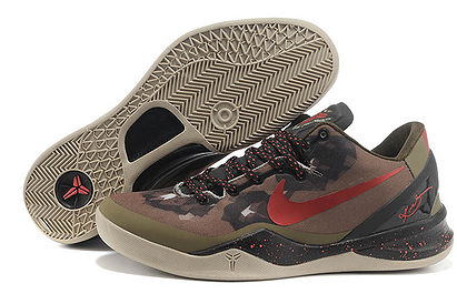Nike Zoom Kobe VIII Python Squadron Green/Challenge Red/Legion Brown Bryant Basketball Shoes
