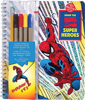 Draw the Marvel Comic Super Heroes: A Mighty Manual of Massively Amazing Step-By-Step Instruction [With 4 Felt Markers and Drawing Pencil] (Drawing Tools)