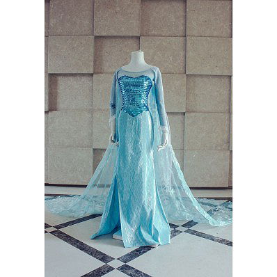 Frozen the snow queen Elsa Cosplay Costume