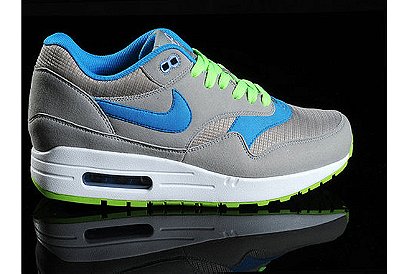 Mens Air Max 1 OMEGA Pack Charcoal Electric Green Shoes