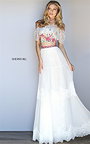 2-Piece Ivory/Multi Sherri Hill 51022 Off-Shoulder Embroidered Wedding Dress