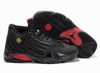 Men Size Jordan Shoes Retro 14 In Black & Red - Low Style