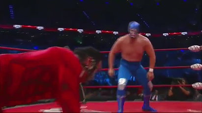 El Mesias & Electroshock vs. La Parka & Blue Demon Jr. (AAA, Triplemania XXIII)