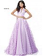 Halter Neckline Lilac 2018 Sherri Hill 51804 A Line Long Organza Evening Gowns