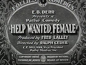 Help Wanted, Female                                  (1931)