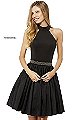 Black 2018 Neoprene Bodice Sherri Hill 52064 Taffeta Homecoming Dresses [Sherri Hill 52064 Black] - $200.00