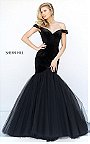 2017 Cheap Off Shoulder Black Mermaid Prom Dress By Sherri Hill 50717