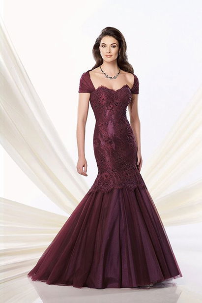 Beautiful And Elegant Burgundy Mermaid Wedding Guest Dresses For Mother Of Bride IDODM0114
