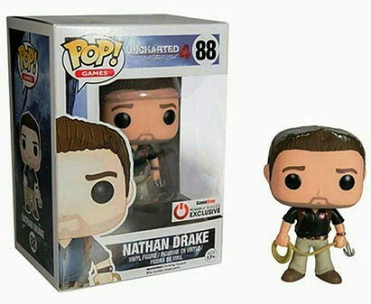 Uncharted 4 Nathan Drake Limited Edition GameStop Power Up Rewards Exclusive Funko Pop