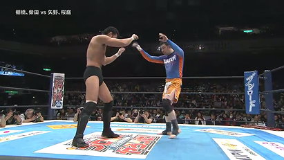 Hiroshi Tanahashi & Katsuyori Shibata vs. Toru Yano & Kazushi Sakuraba (NJPW, Invasion Attack 2015)