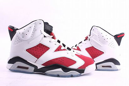 Air Jordans: Jordan 6 (%u2165) In White & Red Color Nike Sneakers