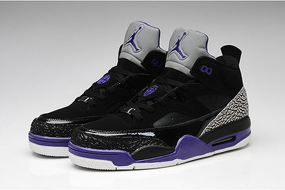 Men Jordan Low Basketball Shoes with Black Grape ICE White - Jordan Son Of Mars Low Style