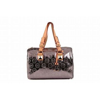 Michael Kors Grayson Satchels Monogram Rose Golden