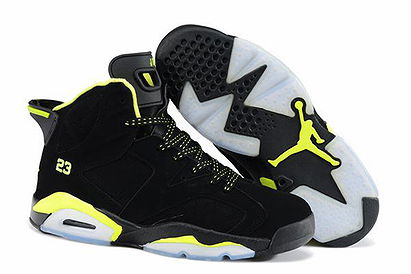 Nike Michael Jordan Retro 6 with Black/Green Style - Men Size
