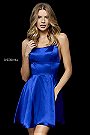 Open Back 2018 Sherri Hill Scoop Neckline Short Prom Dresses 52156 Royal