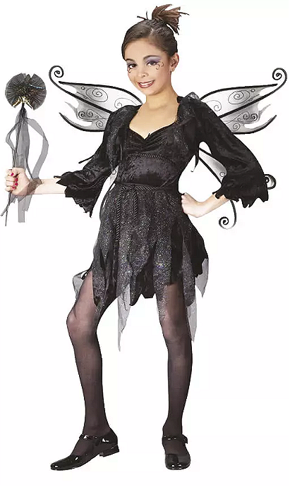 Midnight Fairy Child Costume Size S for Halloween | horror-shop.com