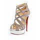 Red Bottom Christian Louboutin Balota 150mm Sandals Glitter Silver (duplicate)