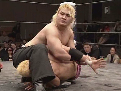 Kengo Mashimo & Madoka vs. MEN's Teioh & Shinobu (5/23/08)