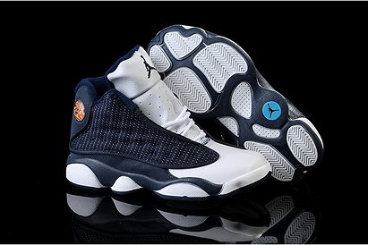 Big Boys Shoes Air Jordan 13 with Blue & Grey & White - Kids Style