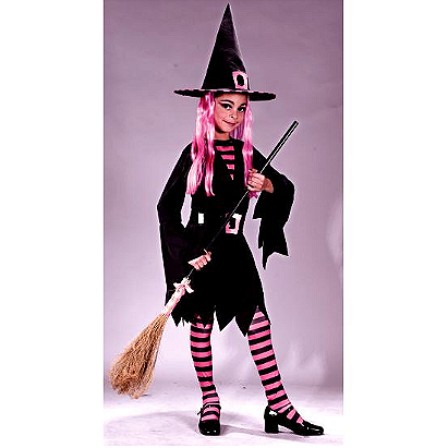 Pretty in Pink Witch Kids Halloween Costume