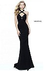 Sherri Hill Prom 2017 Halter Open Back Style 50865 Fitted Full Length Dress