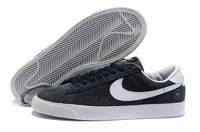Nike Blazer Low 09 Vintage Suede Mens Trainers Dark grey White