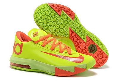 KD VI (6) Neon Green/Team-Orange Nike Mens Size Shoes