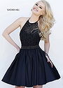 Open Back Black Sparkly Beaded Sherri Hill 32322 Prom Dress